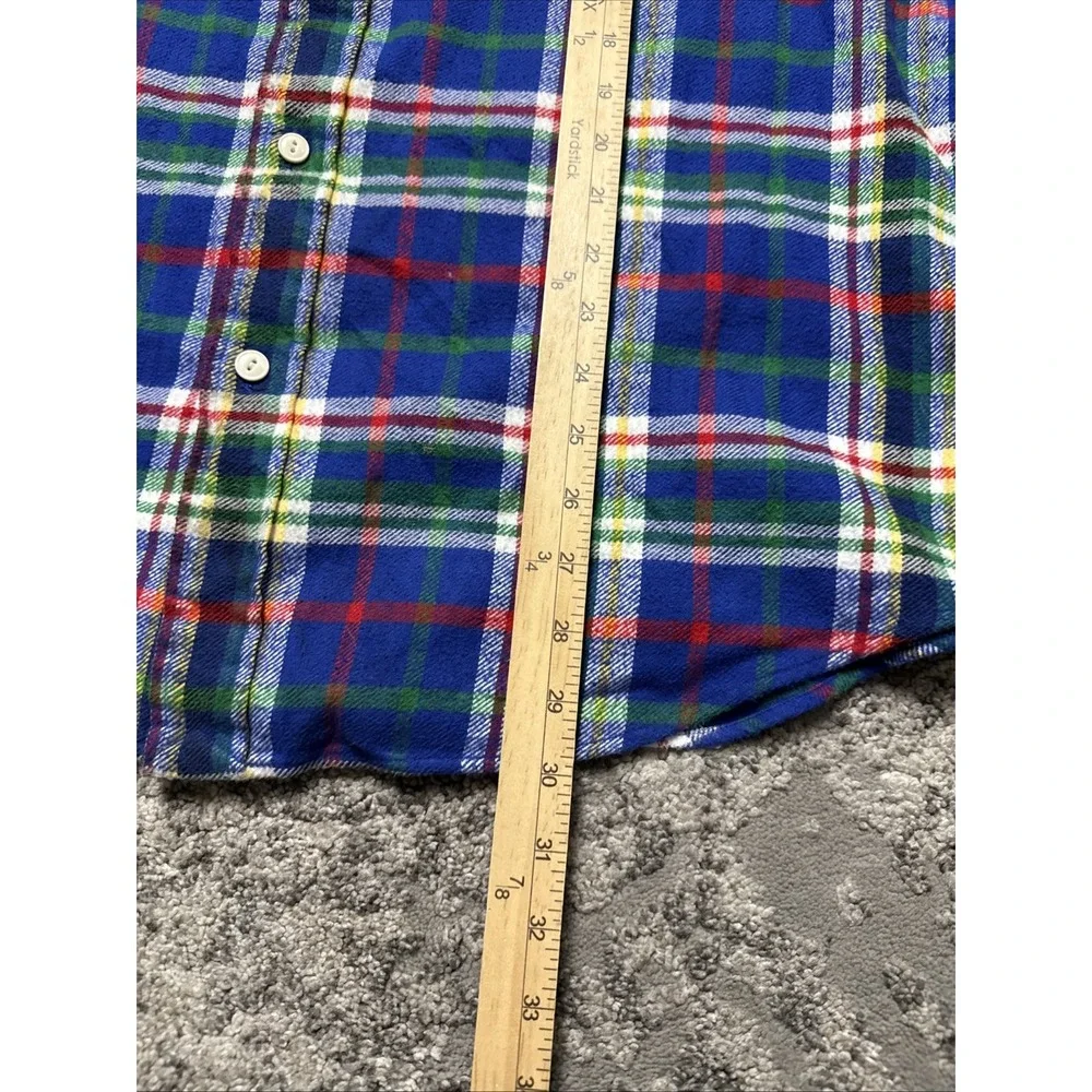 Polo Ralph Lauren Men's XL Classic‎ Fit Flannel Shirt Blue Plaid L/S Holiday